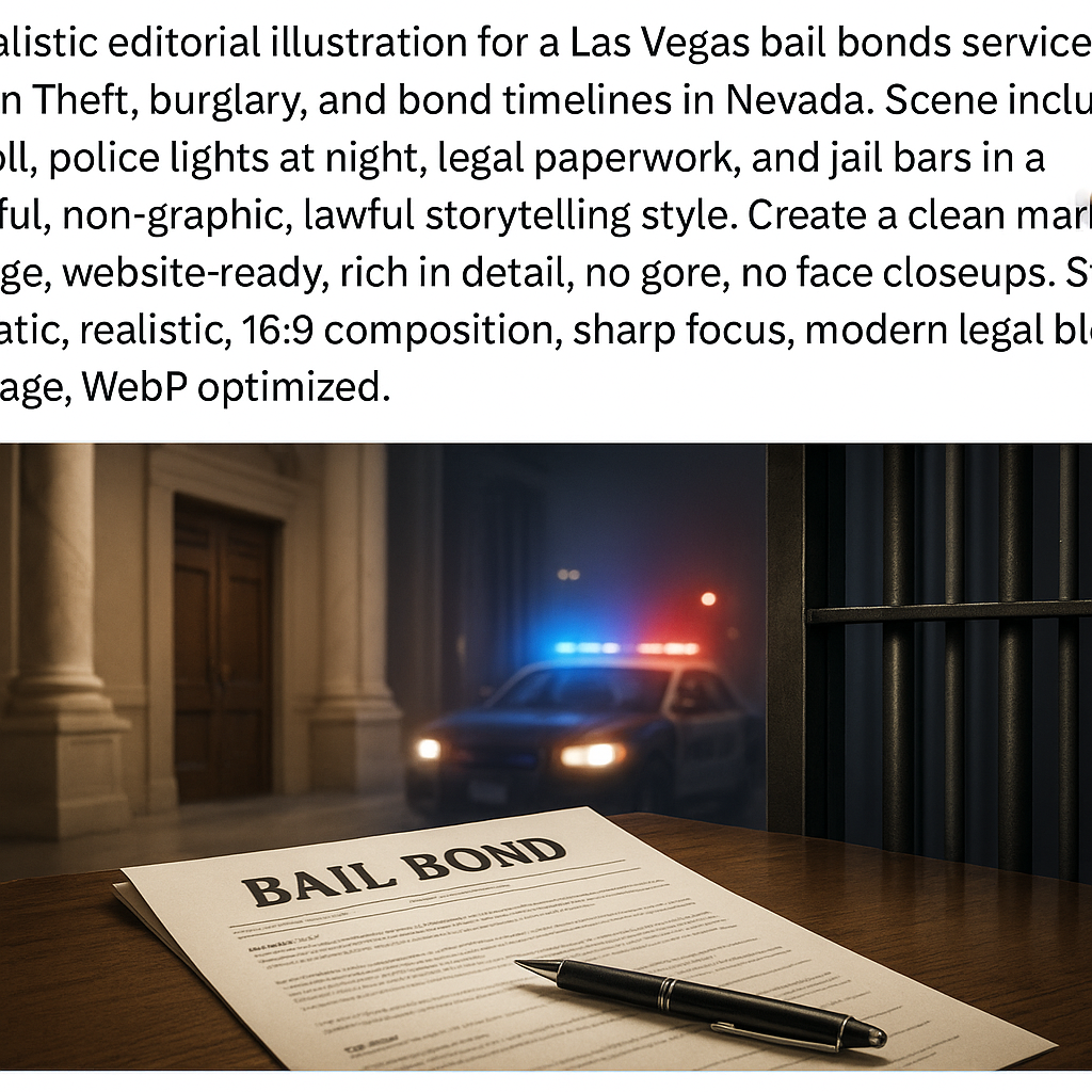 Las Vegas bail bonds information for Theft, Burglary, and Bond Timelines in Nevada: What You Need to Know About Bail in Las Vegas
