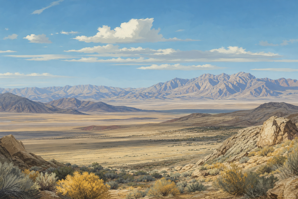 Alamo Nevada landscape illustration