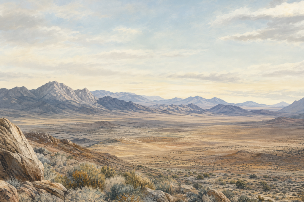 Esmeralda County Nevada landscape illustration