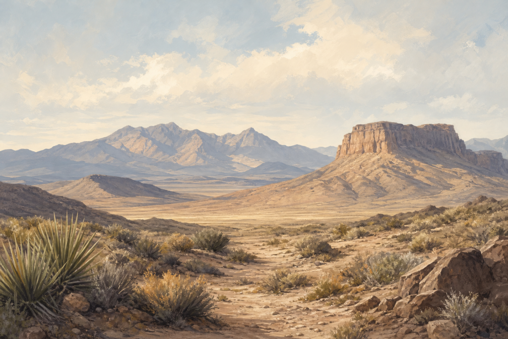 Mesquite Nevada landscape illustration