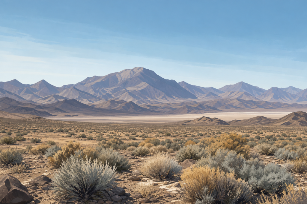 Tonopah Nevada landscape illustration