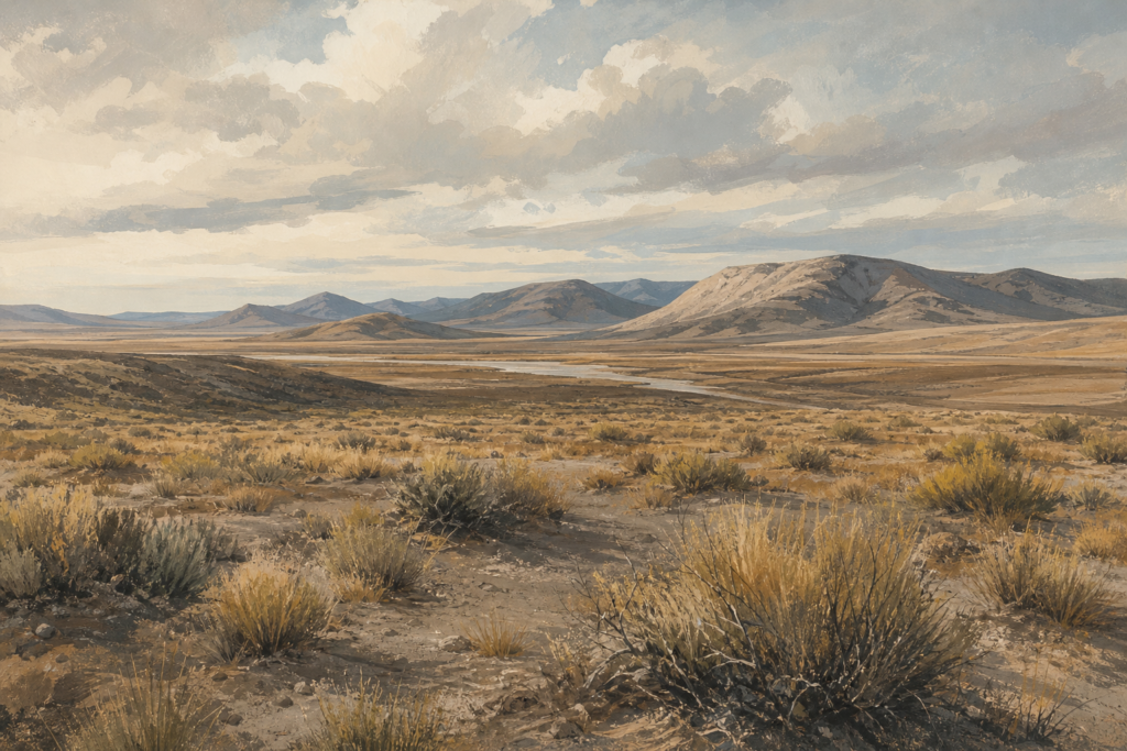 West Wendover Nevada landscape illustration